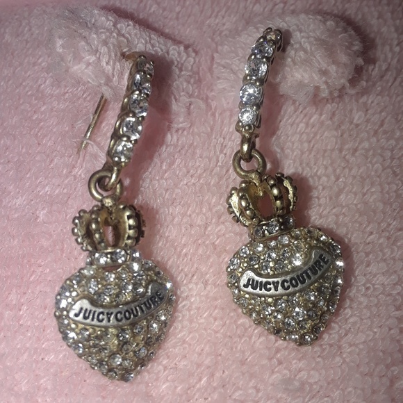 Juicy Couture Jewelry - Juicy Couture heart crown earrings NWOT